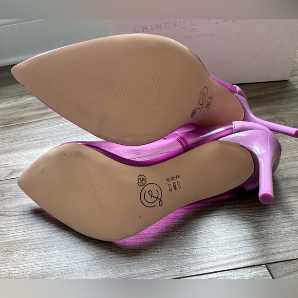 Chinese Laundry Women's Darling Vinyl Pump Shoe Heels Purple Sz 7.5 New - Picture 7 of 13